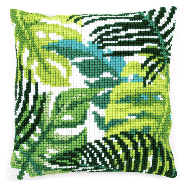 Buy Vervaco Botanical Leaves 2 Cushion Cross Stitch Kit by World of Jewellery