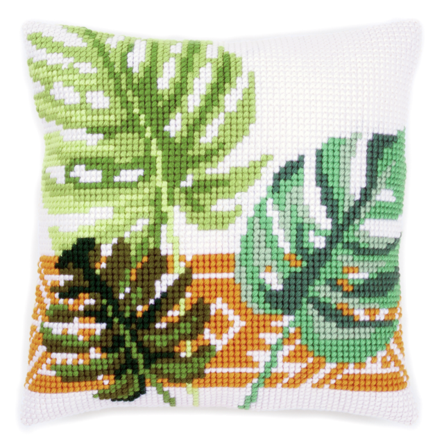 Buy Vervaco Botanical Leaves 1 Cushion Cross Stitch Kit by World of Jewellery