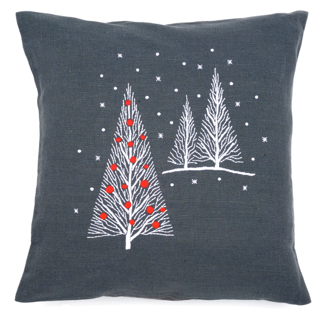 Buy Vervaco Christmas Trees Cushion Embroidery Kit by World of Jewellery