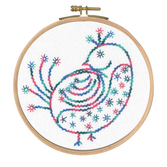 Buy DMC Printed Embroidery Kit - Little Birds - Pretty Coy by World of Jewellery