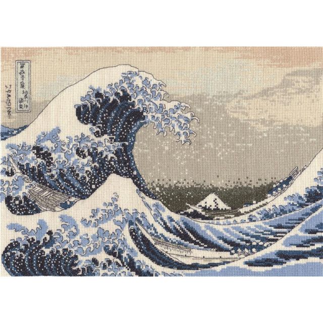 Buy DMC Counted Cross Stitch Kit - The Great Wave by World of Jewellery