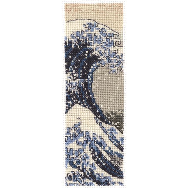 Buy DMC Counted Cross Stitch Kit - The Great Wave Bookmark by World of Jewellery