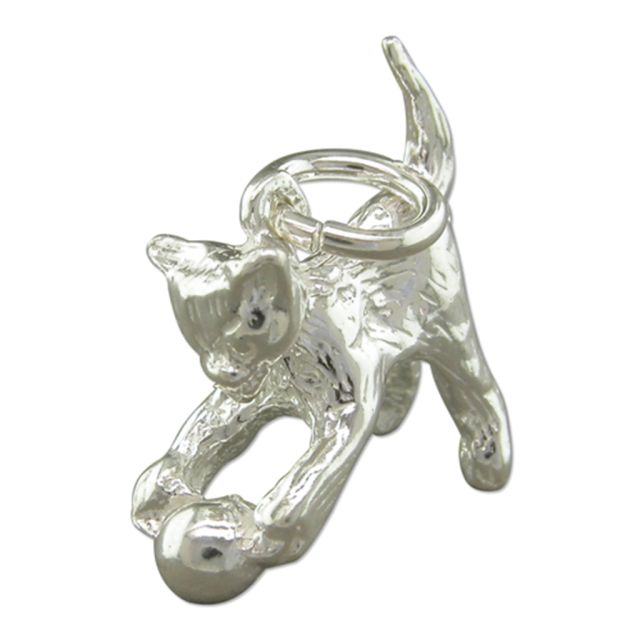 Buy Sterling Silver Cat Pendant by World of Jewellery