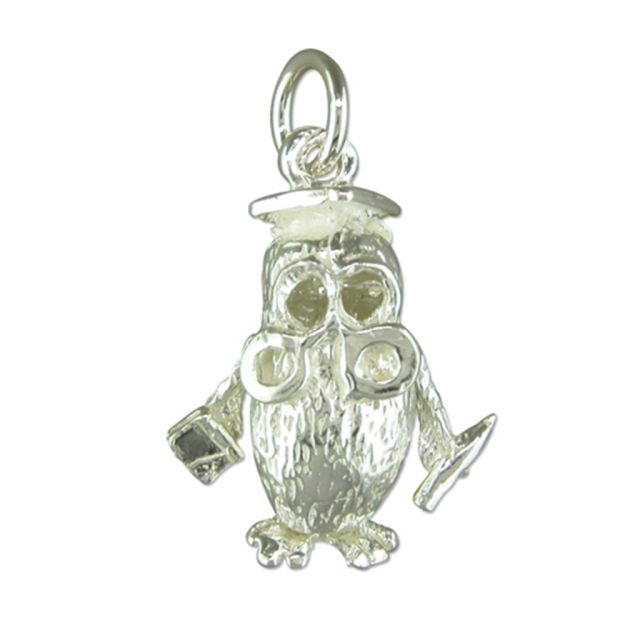 Buy Sterling Silver Owl Pendant by World of Jewellery