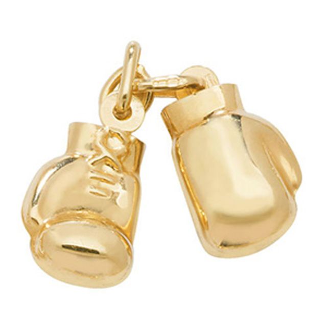 Buy 9ct Gold Boxing Gloves Pendant On A Belcher Necklace by World of Jewellery