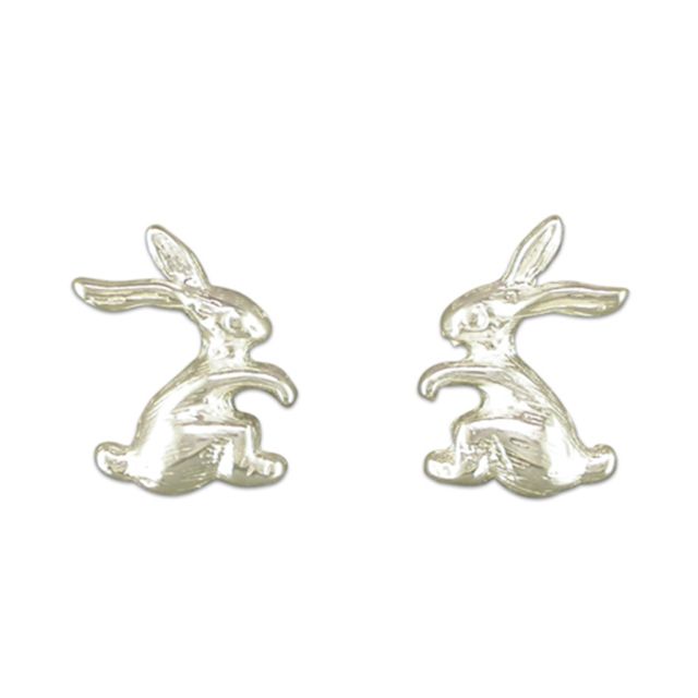 Buy Sterling Silver Bunny Rabbit Earrings by World of Jewellery