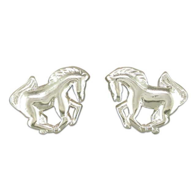 Buy Sterling Silver Horse Stud Earrings by World of Jewellery