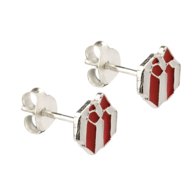 Buy Sterling Silver Present Enamel Stud Earrings by World of Jewellery