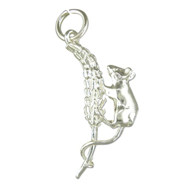 Buy Sterling Silver Mouse On Corn Pendant by World of Jewellery