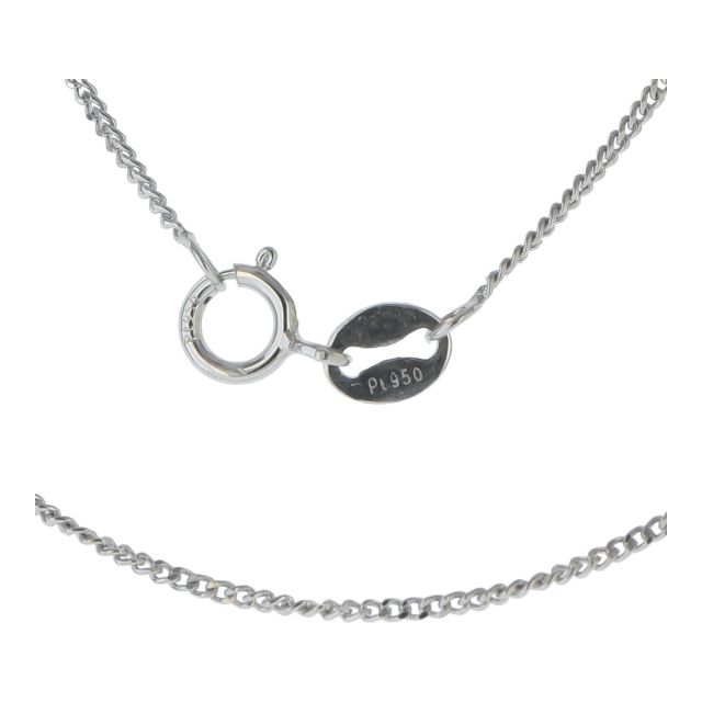 Buy 950 Solid Plain Platinum 1mm Curb Chain Necklace 16 - 20 Inch by World of Jewellery
