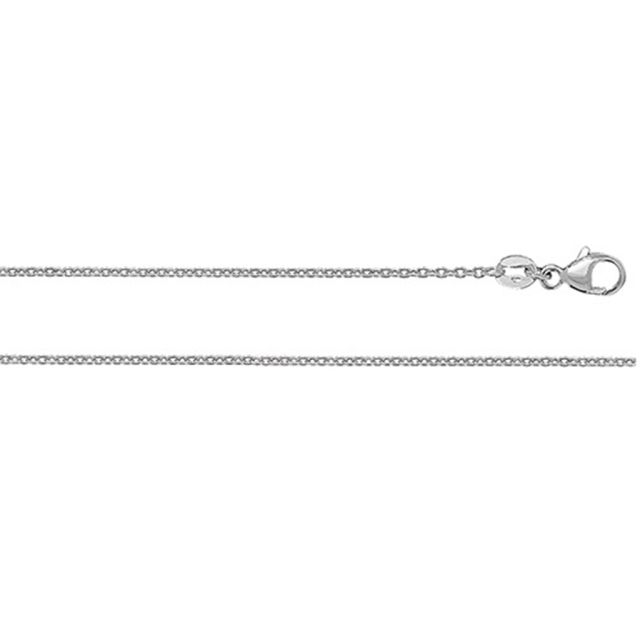 Buy Mens 950 Plain Solid Platinum 1mm Rolo Chain Necklace 16 - 24 Inch by World of Jewellery