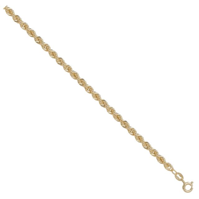Buy 9ct Gold 4mm Rope Chain Necklace 16 - 30 Inch by World of Jewellery