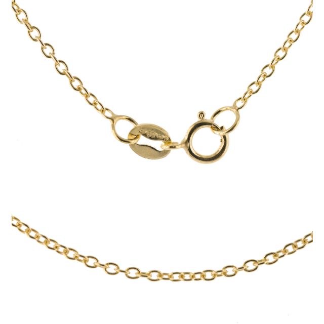 Buy Girls 9ct Gold 1mm Rolo Chain Necklace 16 - 20 Inch by World of Jewellery