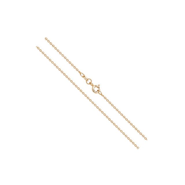 Buy 9ct Gold 1mm Cable Chain Necklace 16 - 24 Inch by World of Jewellery