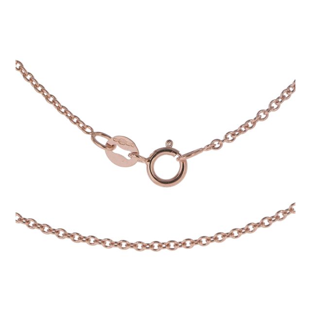 Buy Mens 9ct Rose Gold 1mm Cable Chain Necklace 16 - 24 Inch by World of Jewellery
