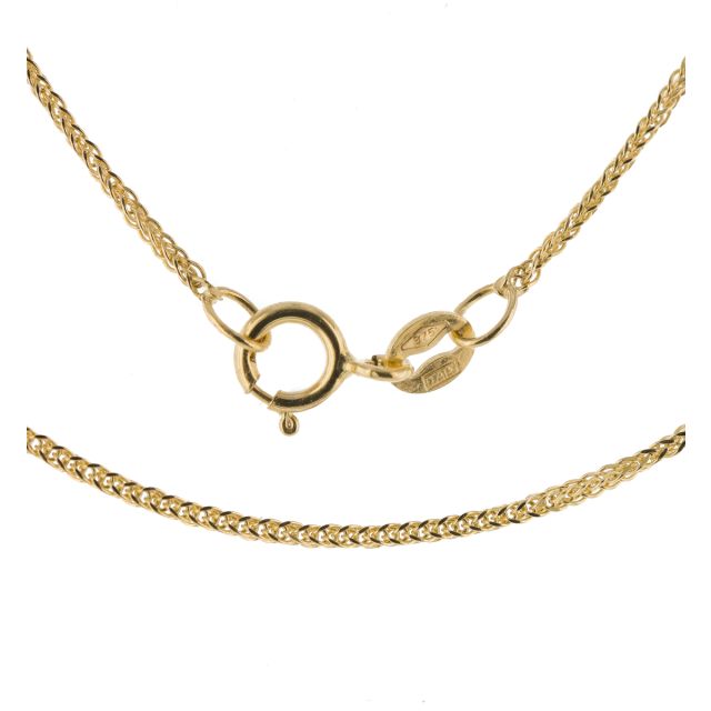 Buy Boys 9ct Gold 1mm Wheat Spiga Chain Necklace 16 - 24 Inch by World of Jewellery