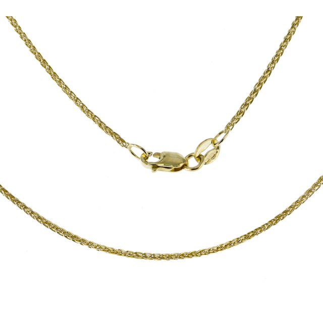 Buy 9ct Gold 1mm Spiga Wheat Chain Necklace 16 - 20 Inch by World of Jewellery