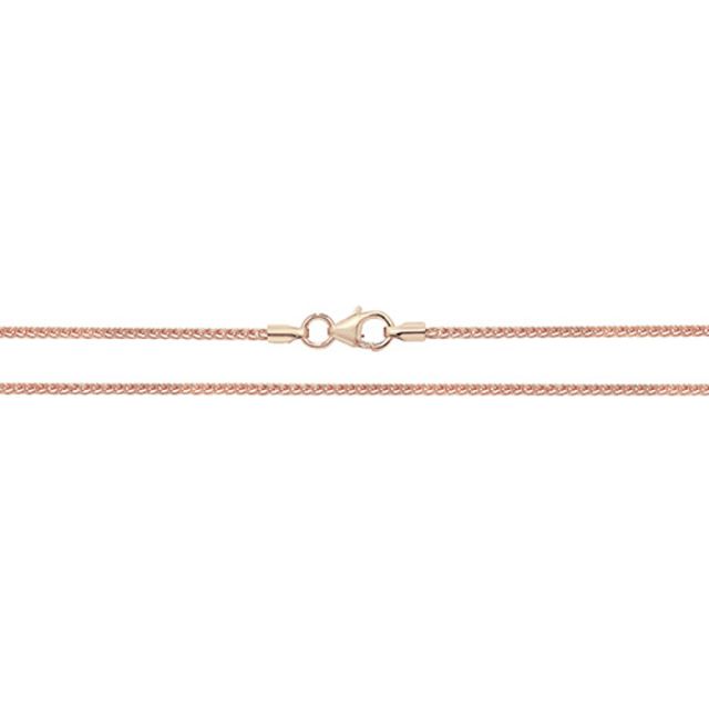 Buy Girls 9ct Rose Gold Spiga Wheat 2mm Chain Necklace 16 - 24 Inch by World of Jewellery
