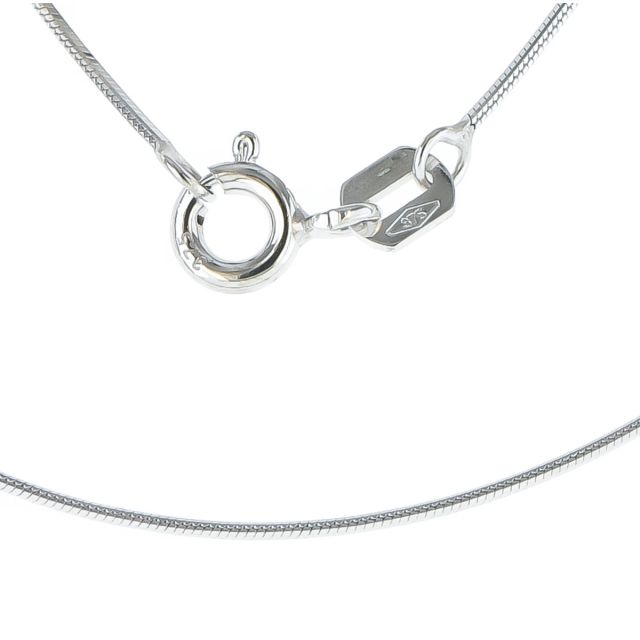 Buy Boys 9ct White Gold Diamond Cut Fine Snake Chain Necklace 16 - 18 Inch by World of Jewellery