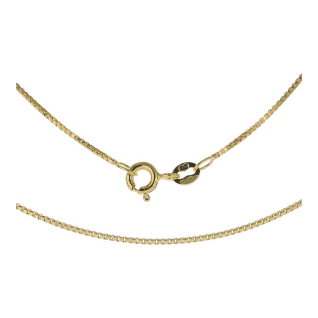 Buy 9ct Gold 1mm Box Chain Necklace 16 - 20 Inch by World of Jewellery