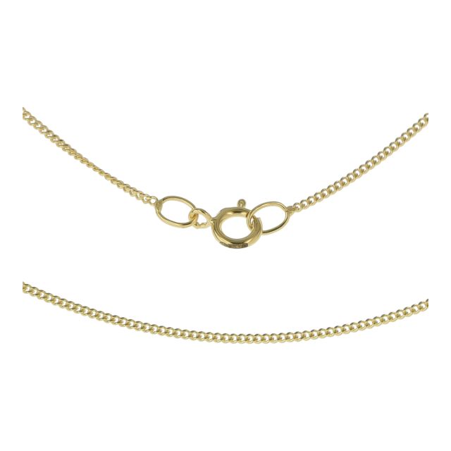 Buy Boys 9ct Gold Fine Close Curb Chain Necklace 16 - 18 Inch by World of Jewellery