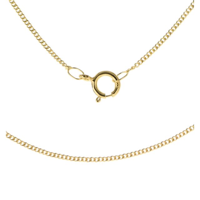 Buy Girls 9ct Gold Close Curb Fine Chain Necklace 16 - 18 Inch by World of Jewellery