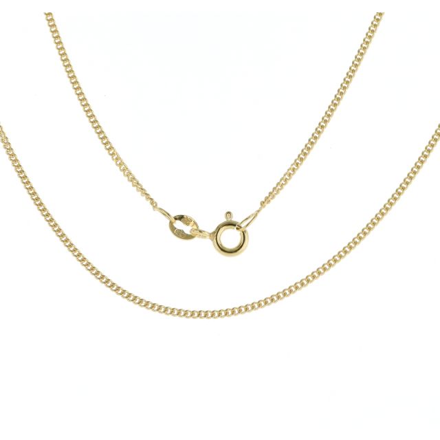 Buy Mens 9ct Gold Close Curb Chain Necklace 14 - 24 Inch by World of Jewellery