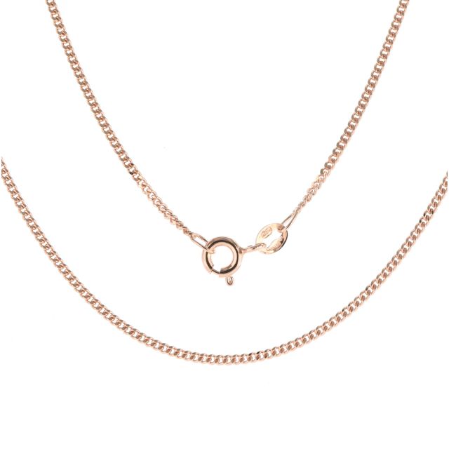 Buy 9ct Rose Gold 1mm Close Curb Chain Necklace 16 - 24 Inch by World of Jewellery