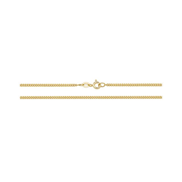 Buy 9ct Gold 1.8mm Close Curb Chain Necklace 16 - 24 Inch by World of Jewellery