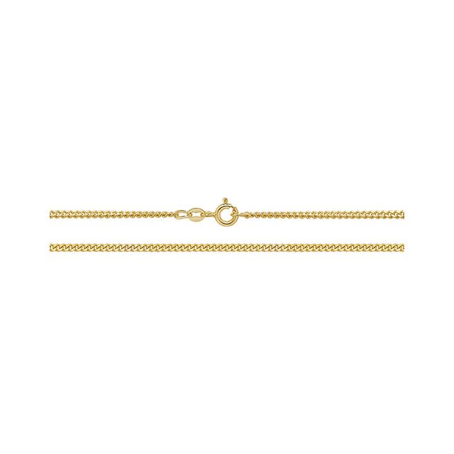 Buy 9ct Gold 2.2mm Close Curb Chain Necklace 16 - 30 Inch by World of Jewellery