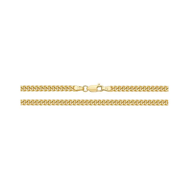 Buy Girls 9ct Gold 3.5mm Close Curb Chain Necklace 16 - 30 Inch by World of Jewellery