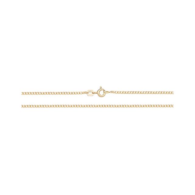 Buy 9ct Gold 1mm Flat Curb Chain Necklace 16 - 24 Inch by World of Jewellery