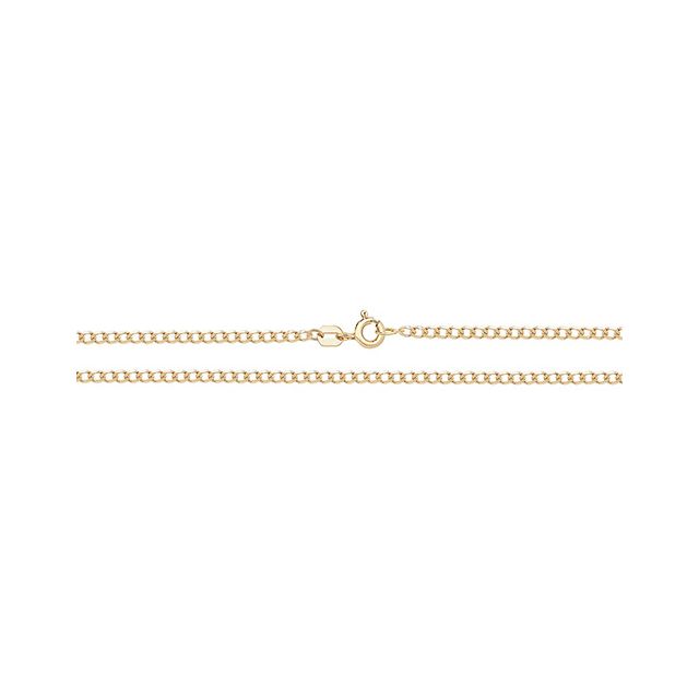 Buy 9ct Gold 2mm Flat Curb Chain Necklace 16 - 24 Inch by World of Jewellery