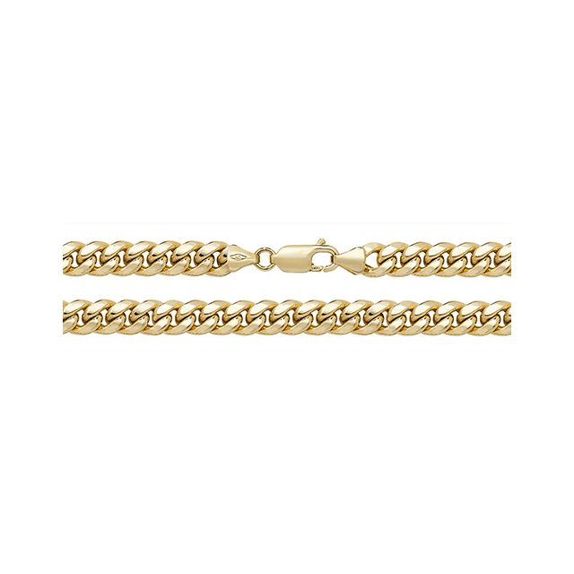 Buy Mens 9ct Gold 6mm Semi Solid Cuban Curb Chain Necklace 20 - 30 Inch by World of Jewellery