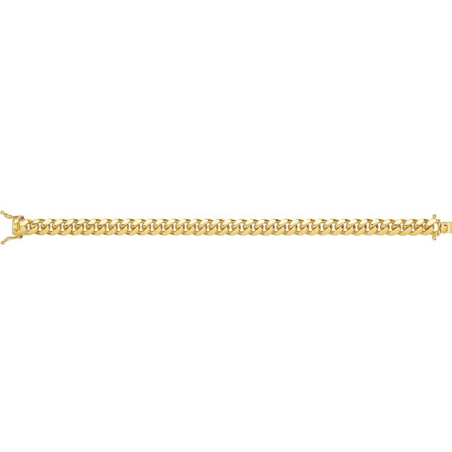 Buy 9ct Gold 8mm Solid Cuban Curb Chain Necklace 22 - 24 Inch by World of Jewellery