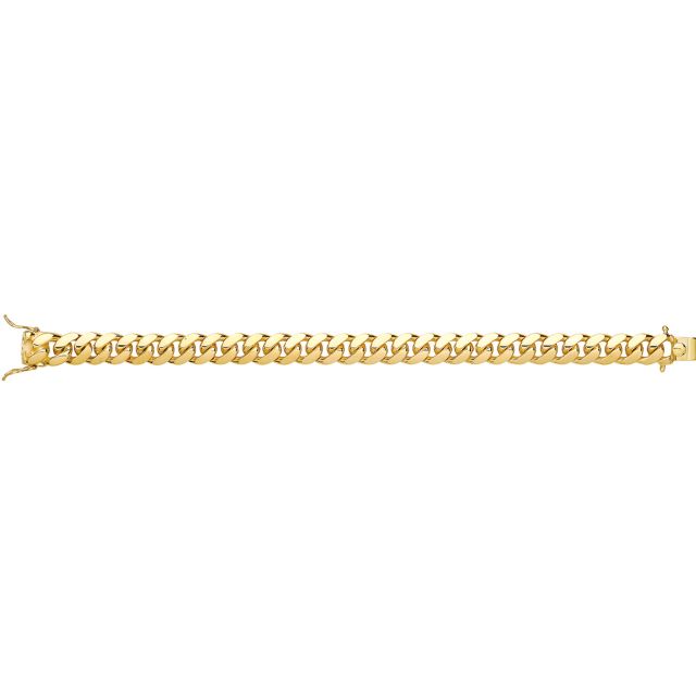 Buy Girls 9ct Gold 10mm Solid Cuban Curb Chain Necklace 22 - 26 Inch by World of Jewellery