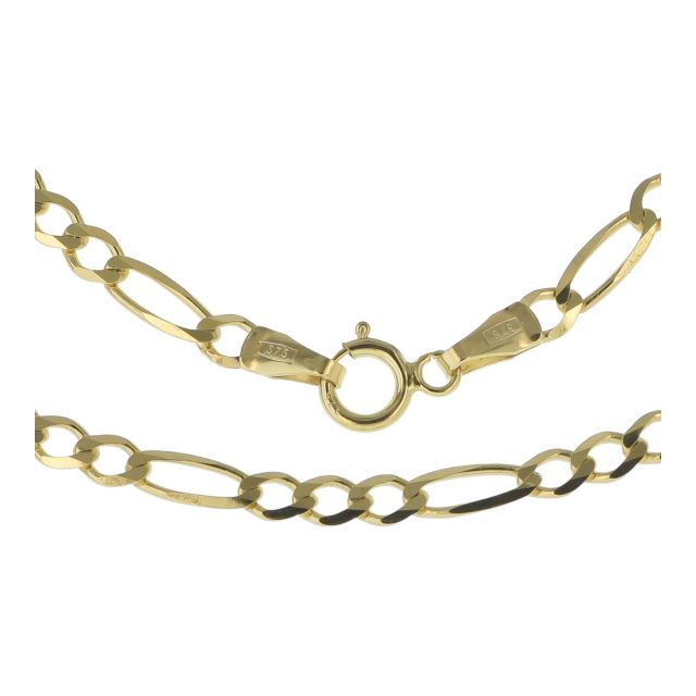 Buy Girls 9ct Gold 2.8mm Figaro Chain Necklace 16 - 24 Inch by World of Jewellery