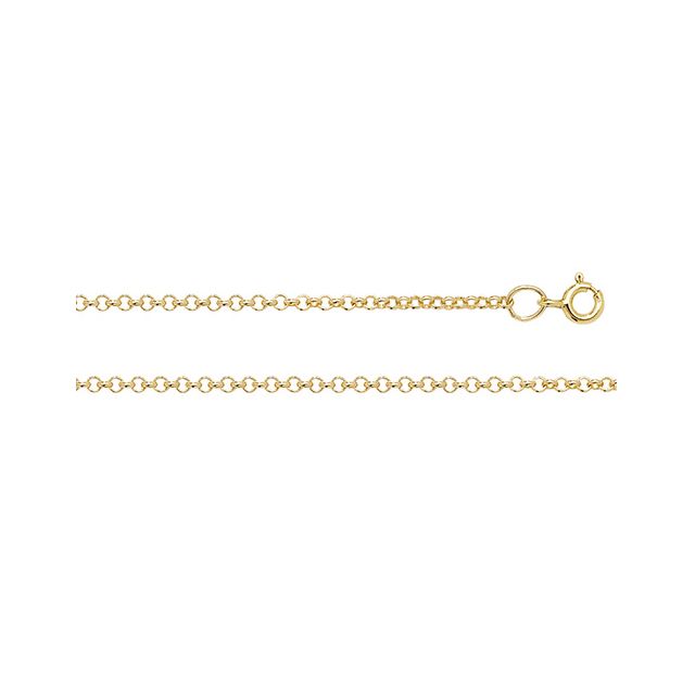 Buy 9ct Gold 2mm Round Belcher Chain Necklace 16 - 24 Inch by World of Jewellery