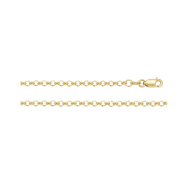 Buy 9ct Gold 3mm Round Belcher Chain Necklace 16 - 24 Inch by World of Jewellery