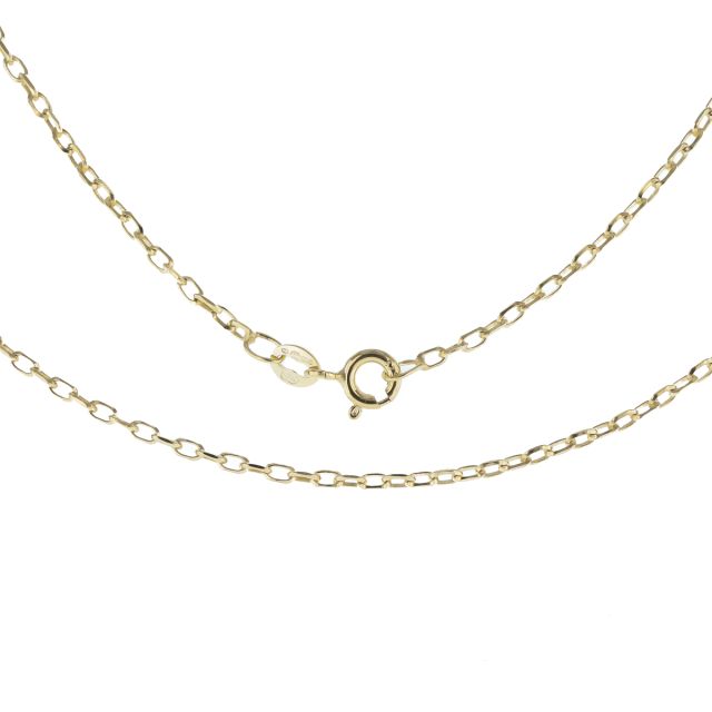 Buy 9ct Gold 1mm Diamond Cut Belcher Chain Necklace 14 - 24 Inch by World of Jewellery
