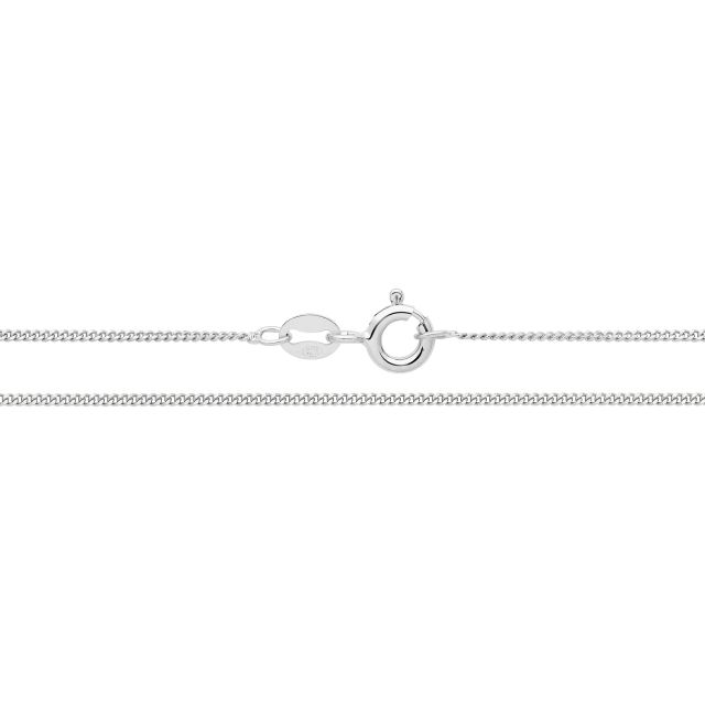 Buy Girls Sterling Silver Fine Curb 1mm Chain Necklace 16 - 20 Inch by World of Jewellery