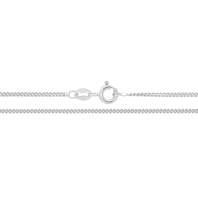 Buy Mens Sterling Silver 1mm Fine Curb Chain Necklace 14 - 24 Inch by World of Jewellery
