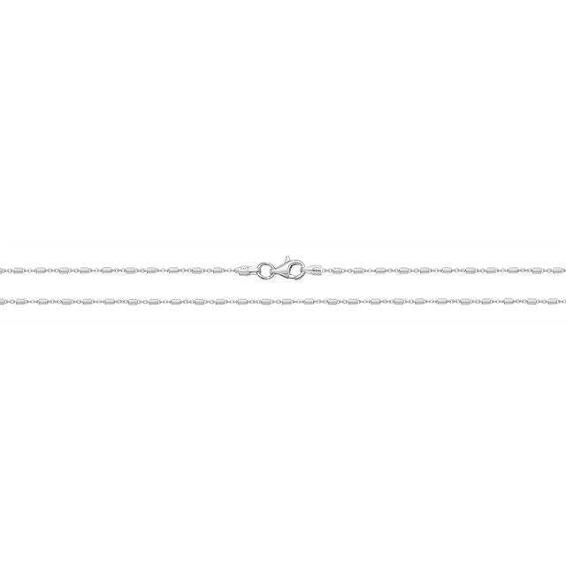 Buy Girls Sterling Silver 1mm Fine Diamond Cut Tube Chain Necklace 16 - 20 Inch by World of Jewellery