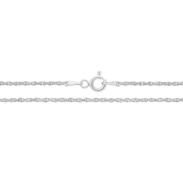 Buy Sterling Silver 1mm Fine Prince of Wales Chain Necklace 16 - 20 Inch by World of Jewellery