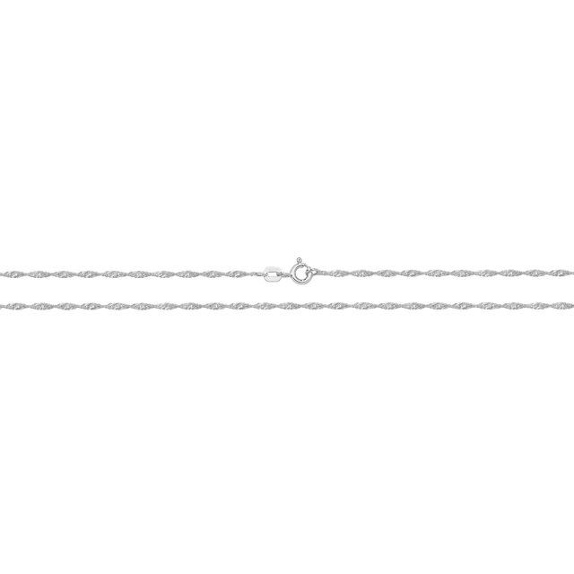 Buy Mens Sterling Silver 1mm Fine Singapore Chain Necklace 16 - 24 Inch by World of Jewellery