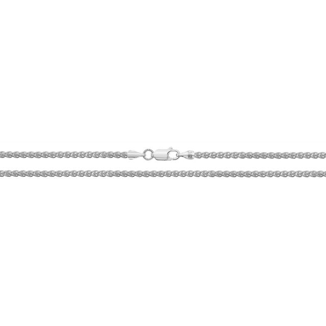 Buy Girls Sterling Silver 2mm Fine Wheat Chain Necklace 16 - 30 Inch by World of Jewellery