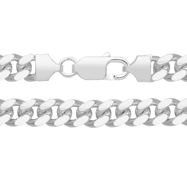 Buy Mens Sterling Silver 7mm Cuban Curb Chain Necklace 18 - 30 Inch by World of Jewellery