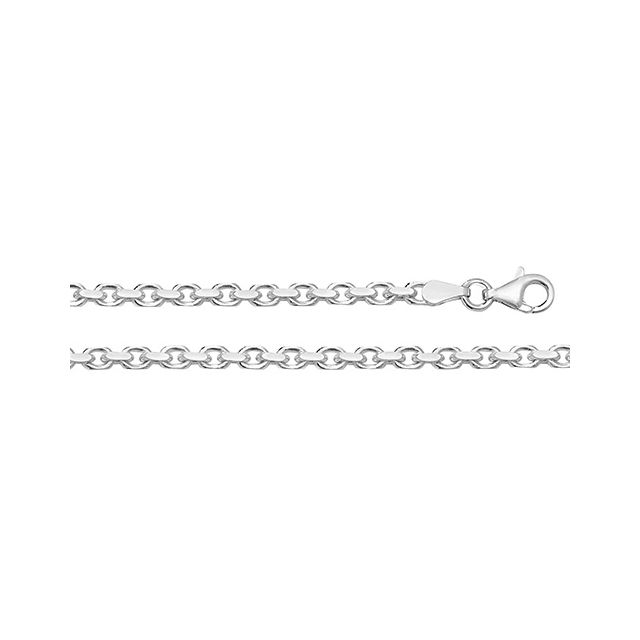 Buy Girls Sterling Silver 4mm Faceted Belcher Chain Necklace 16 - 30 Inch by World of Jewellery