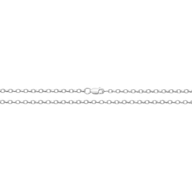 Buy Sterling Silver Faceted Belcher 2mm Chain Necklace 16 - 30 Inch by World of Jewellery