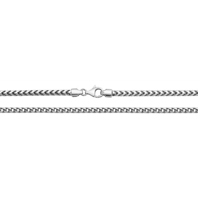 Buy Boys Sterling Silver 3mm Franco Chain Necklace 18 - 32 Inch by World of Jewellery